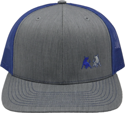 Picture of TwoBulls Mesh Cap- Heather Grey & Royal Blue